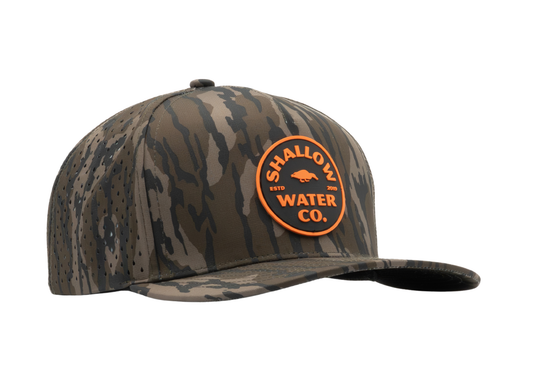 Bottomland Camo Performance Hat - Orange