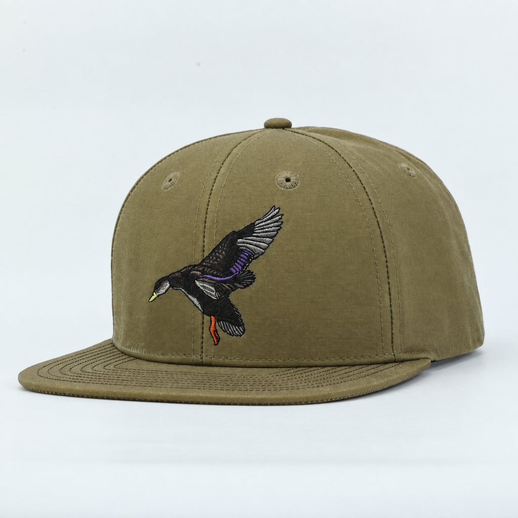 Waxed Rambler Trucker — Black Duck on Wheat