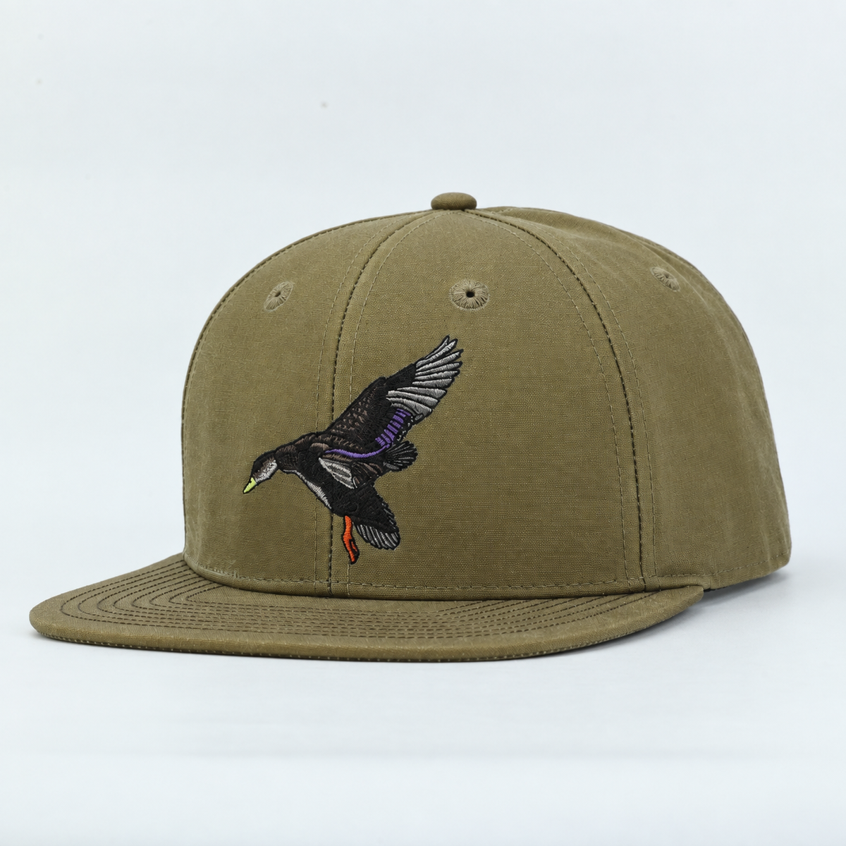 Waxed Rambler Trucker — Black Duck on Wheat