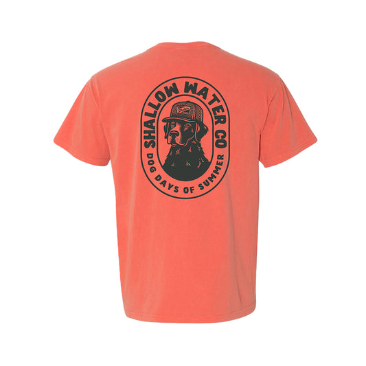 Dog Days of Summer Tee - Bright Salmon