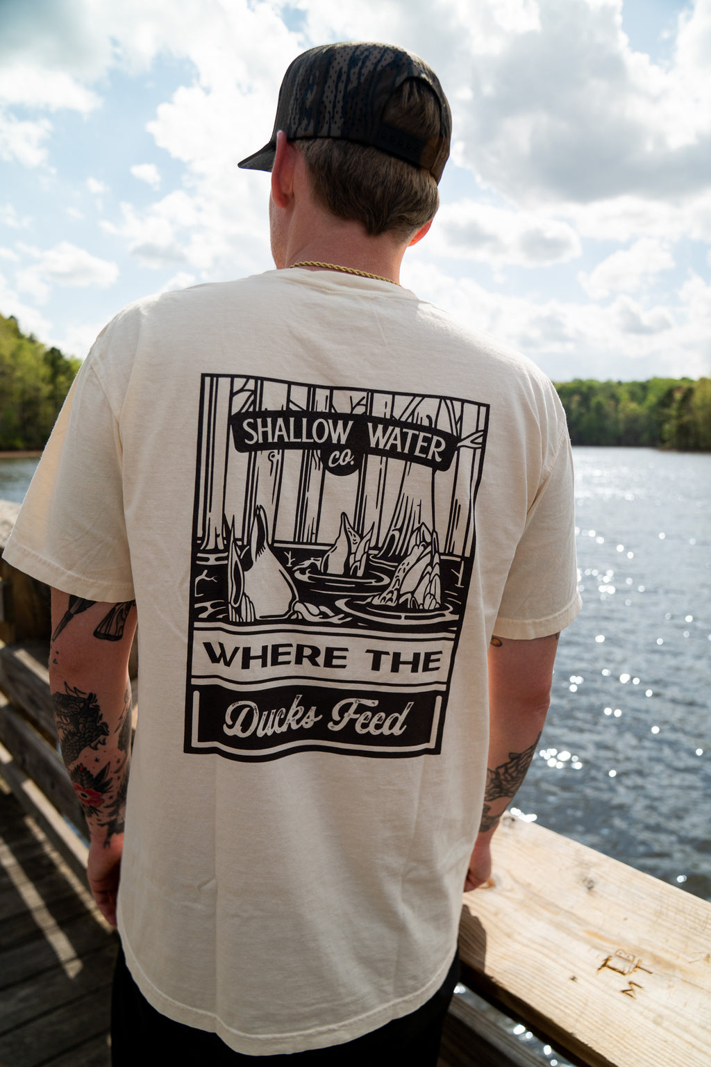 Where The Ducks Feed Tee | Ivory
