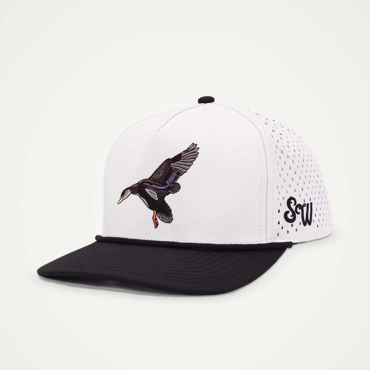 Black Duck Performance Hat- White/Black