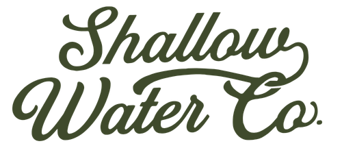 Shallow Water Co. logo in green on a white background