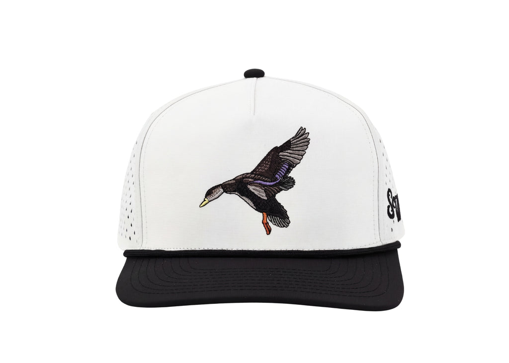 Black Duck Performance Hat- White/Black