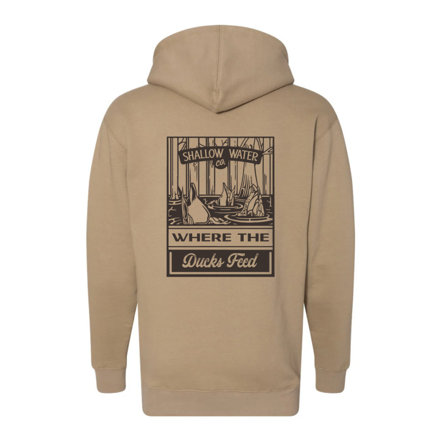 Where the Ducks Feed Hoodie | Khaki