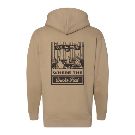 Where the Ducks Feed Hoodie | Khaki